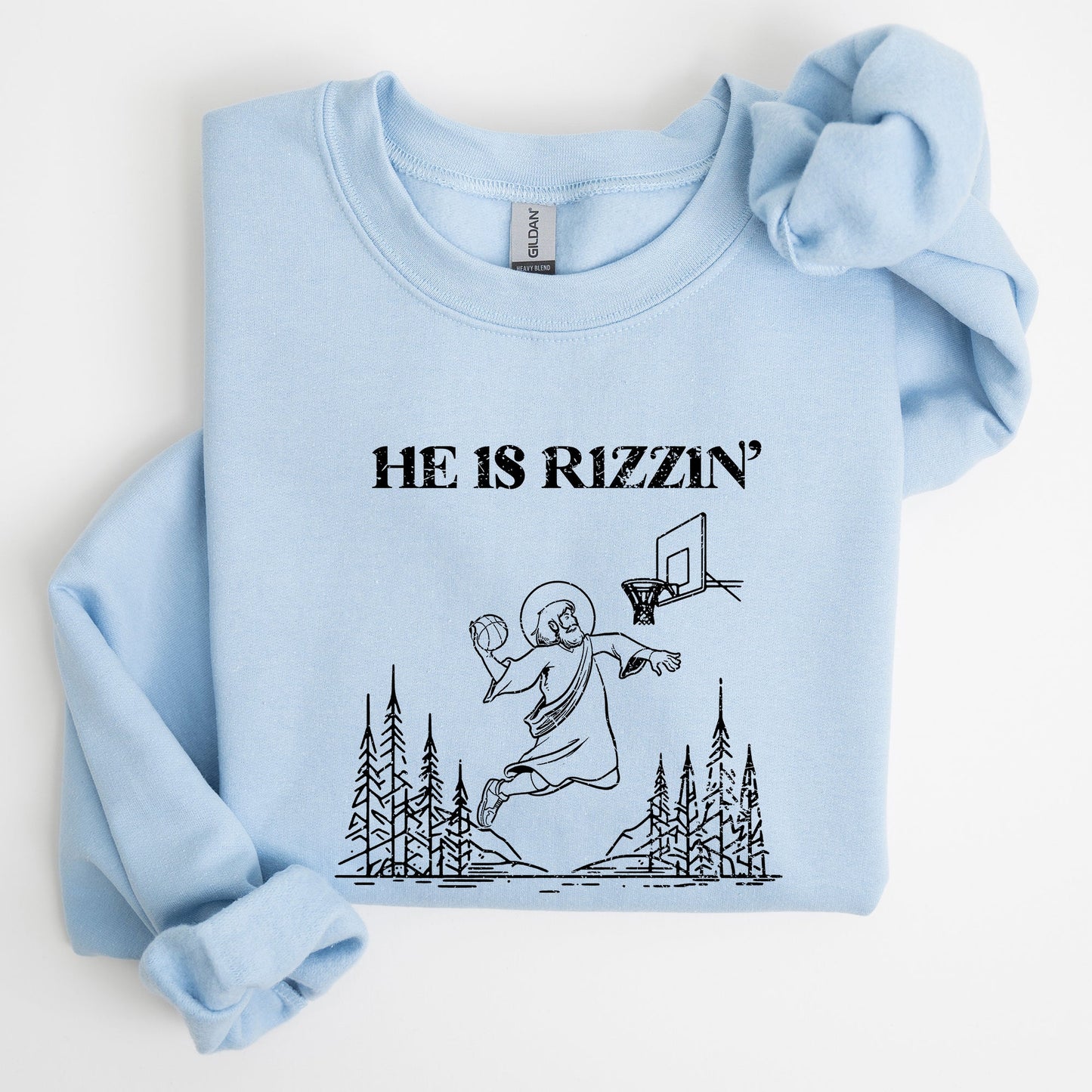 He Is Rizzin, Basketball Jesus, Easter Funny Sweatshirt