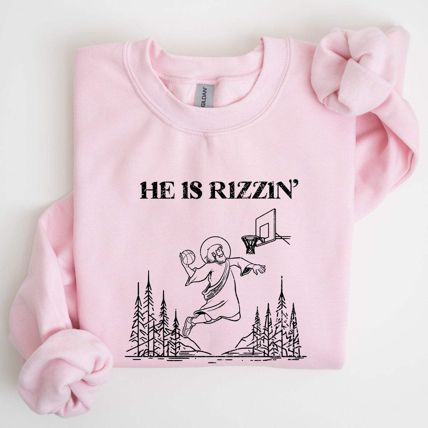 He Is Rizzin, Basketball Jesus, Easter Funny Sweatshirt