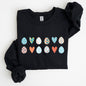 Hearts and Eggs, Colorful Easter Sweatshirt