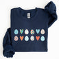Hearts and Eggs, Colorful Easter Sweatshirt