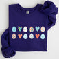 Hearts and Eggs, Colorful Easter Sweatshirt