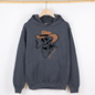 Hell Raiser, Skeleton, Halloween, Spooky, Cowboy, Country, Western, Graphic Hoodie, Hooded Sweatshirt