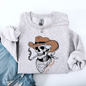 Hell Raiser, Skeleton, Halloween, Spooky, Cowboy, Country, Western Sweatshirt