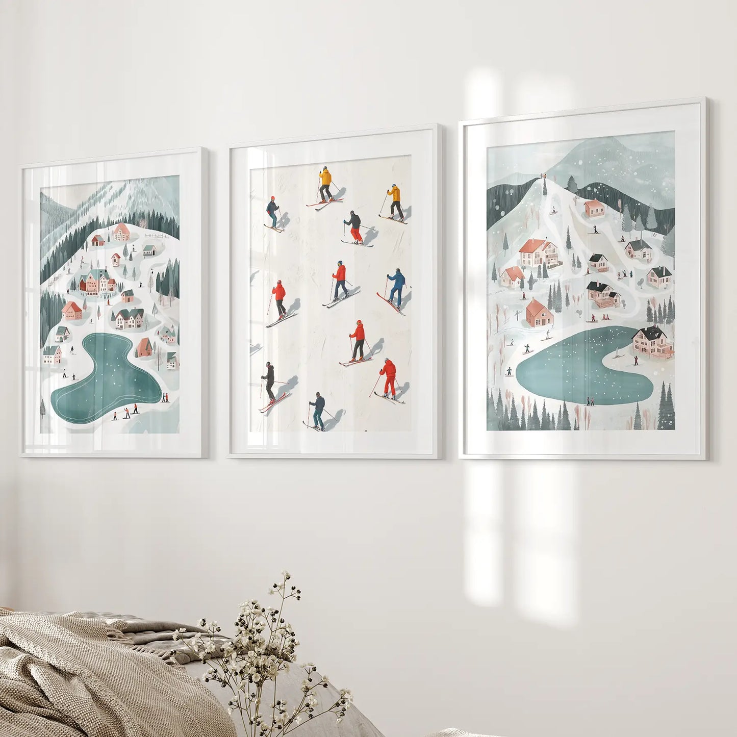 Festive Holiday Home Decor Christmas Village Set