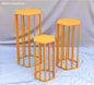 Hexagon 3-Piece Wedding Cake Pedestal Stands