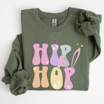Hip Hop, Retro Easter, Bunny, Rabbit Sweatshirt