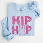 Hip Hop, Retro Glitter Effect, Bunny, Rabbit, Easter Sweatshirt