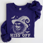 Hiss Off, Cat, Halloween Witch, Funny, Graphic, Trendy Sweatshirt