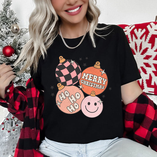 Ho Ho Ho Merry Christmas, Retro, Vintage, Hippie, Decorations Super Soft Tees