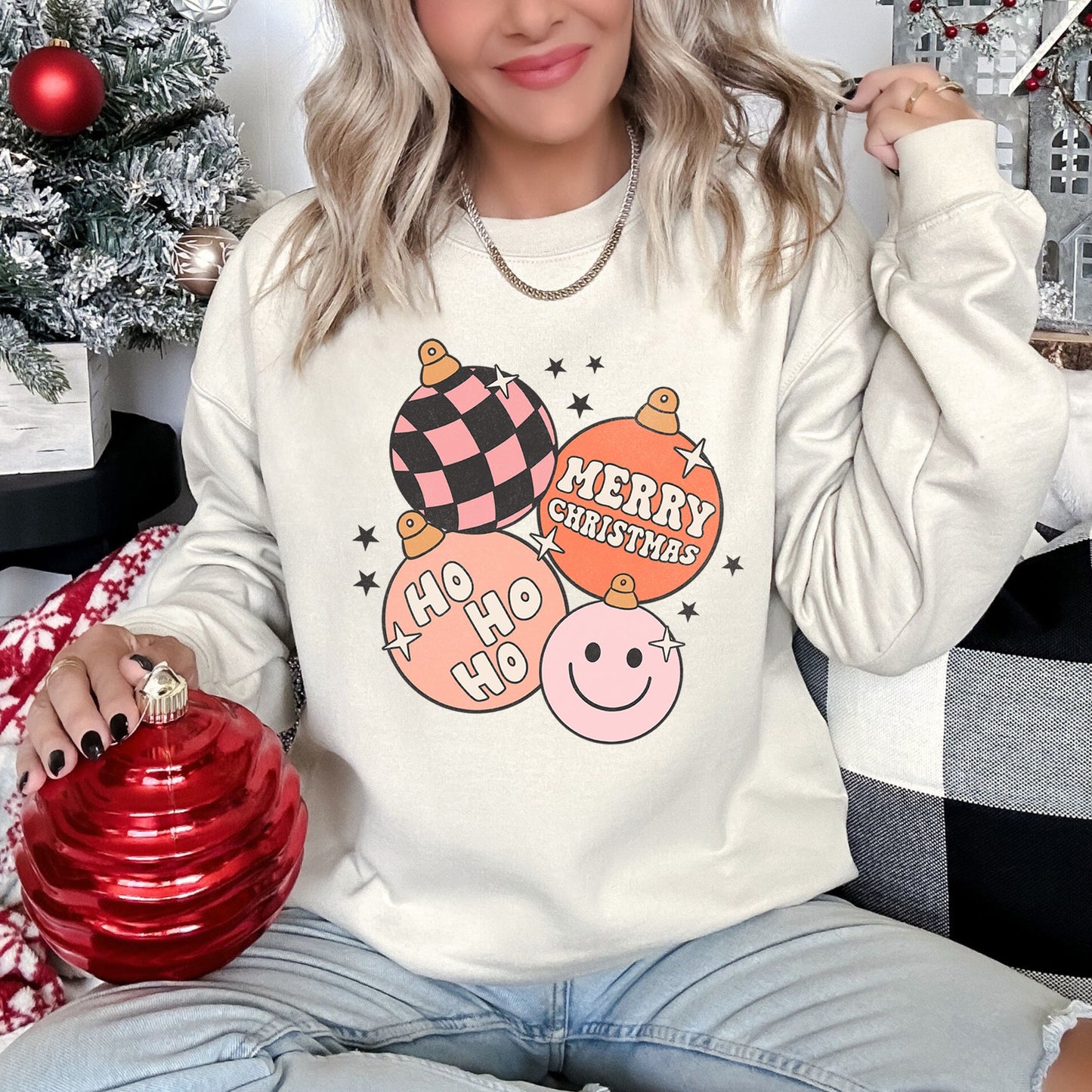 Ho Ho Ho Merry Christmas Retro Sweatshirt