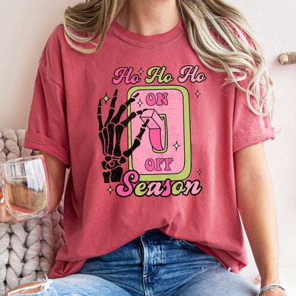 Ho Ho Ho Season, Skeleton, Light Switch, Christmas, Comfort Colors, Tshirt