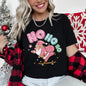 Ho Ho Ho, Pink Skateboarding Santa, Christmas, Retro Super Soft Tees