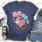 Ho Ho Ho, Pink Skateboarding Santa, Christmas, Retro Super Soft Tees