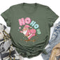 Ho Ho Ho, Pink Skateboarding Santa, Christmas, Retro Super Soft Tees