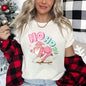 Ho Ho Ho, Pink Skateboarding Santa, Christmas, Retro Super Soft Tees