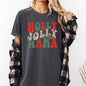 Holly Jolly Mama, Christmas, Winter, Santa, Xmas Tshirt Comfort Colors T-Shirt