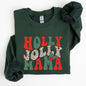 Holly Jolly Mama, Christmas, Winter, Santa, Xmas Sweatshirt