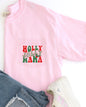 Holly Jolly Mama, Pocket, Christmas, Winter, Santa, Snow, Xmas Pocket Tee Comfort Colors T-Shirt