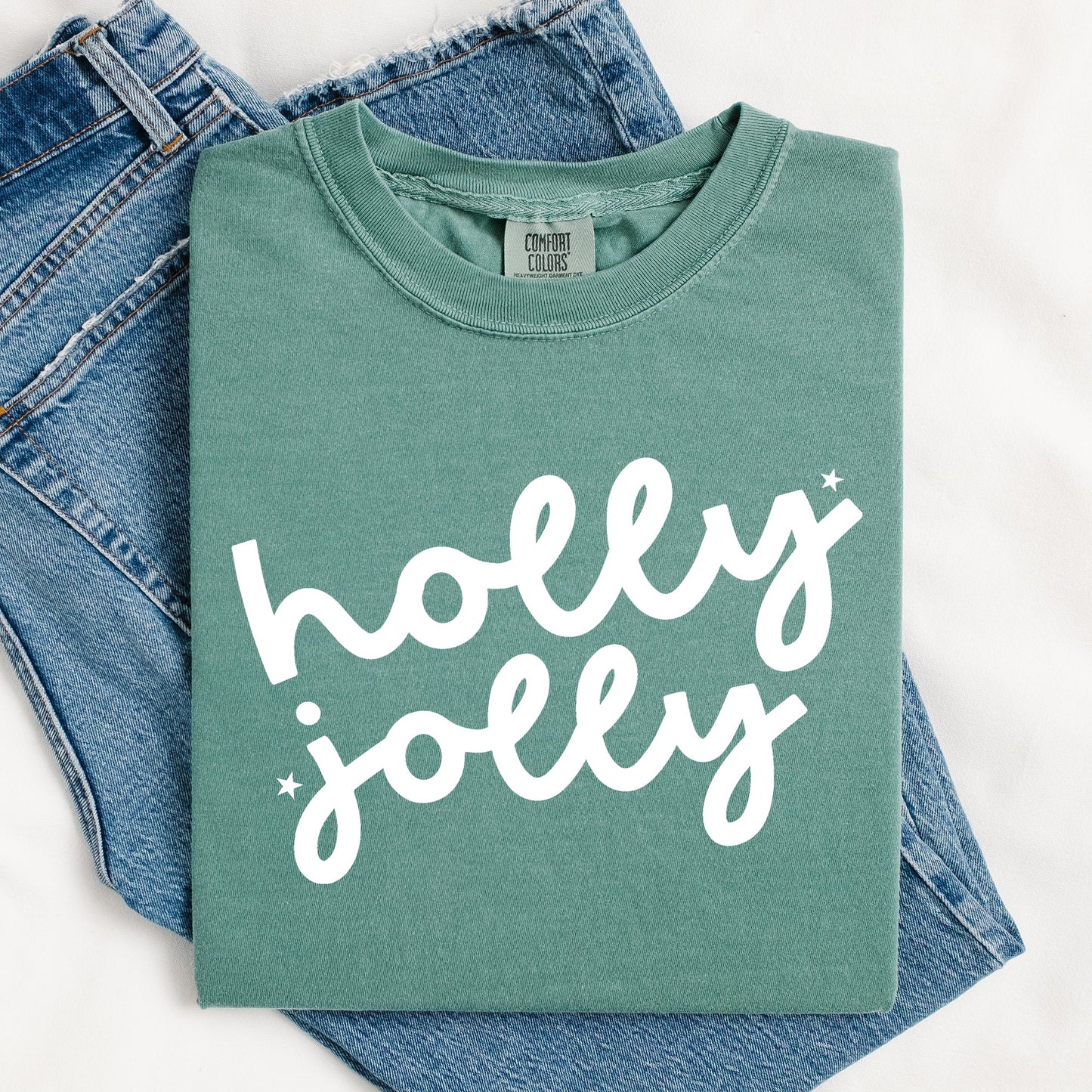 Holly Jolly, Retro Christmas, Classic, Winter, Santa, Xmas Tshirt Comfort Colors T-Shirt