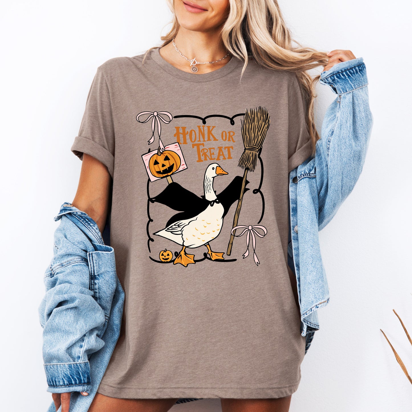 Honk or Treat, Cute Goose, Halloween, Witch, Tshirt