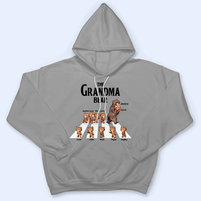 The Grandma Bear Custom Grandkids' Names - Personalized T Shirt - Birthday, Loving Gift for Grandma/Nana/Mimi, Mom, Wife, Grandparent
