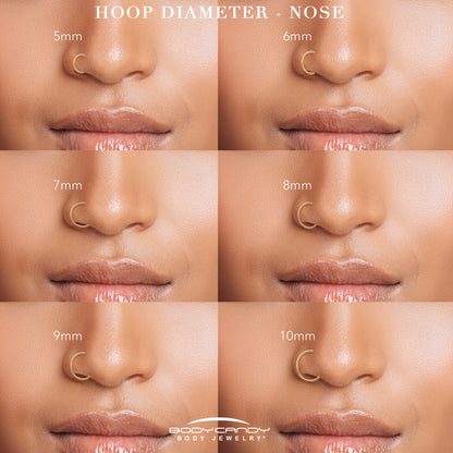 18G Micro Gem Titanium Hinged Nose Hoop