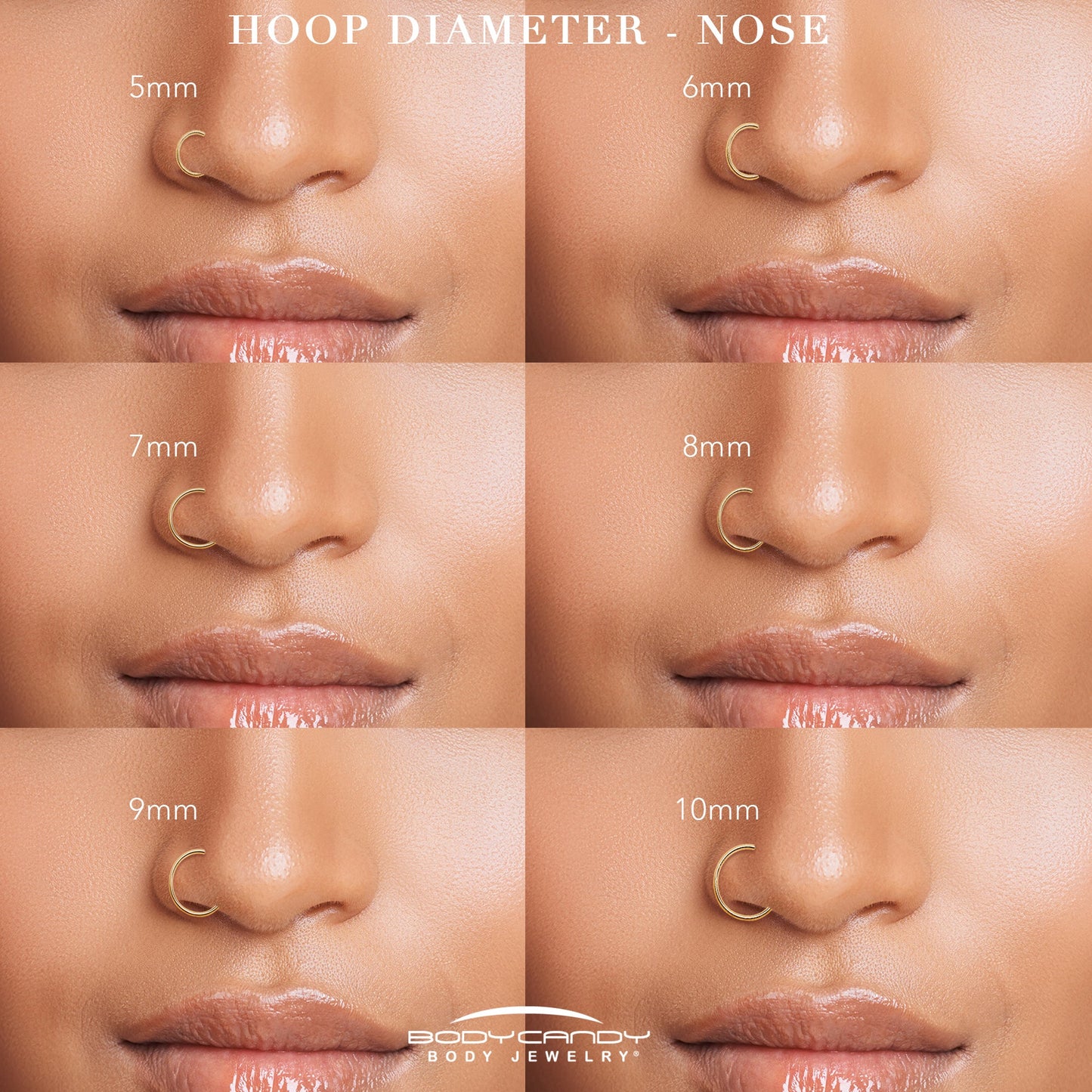 20G Implant Grade Titanium Triple Sided Micro Gem Hinged Nose Hoop