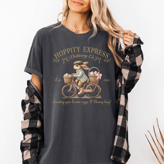 Hoppity Express, Adorable, Easter, Bunny, Jesus, Rabbit, Holiday Tshirt Comfort Colors T-Shirt