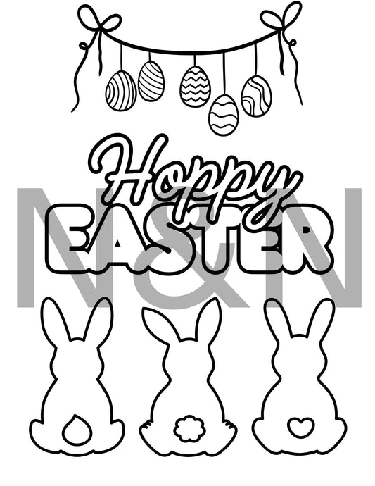 Easter Coloring Pages Printable Bundle - 10 Fun Easter Activity Sheets for Kids, Easter Basket Filler, Instant Digital Download