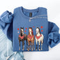 Horses, Western, Valentine's Day, Classic, Country, Cowboy, Cowgirl, Rodeo Sweatshirt