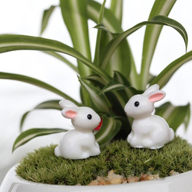 Hot sale 2pcs Mini Rabbit Ornament Miniature