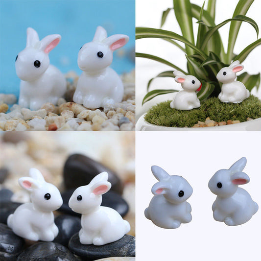 Hot sale 2pcs Mini Rabbit Ornament Miniature