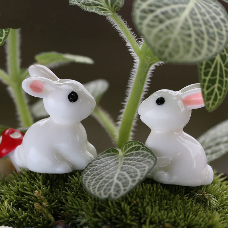 Hot sale 2pcs Mini Rabbit Ornament Miniature
