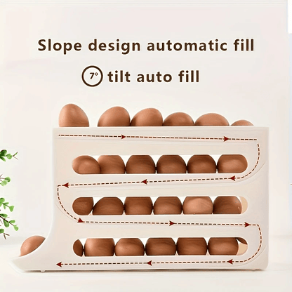 4-Tier Egg Storage Box Organizer for Refrigerator