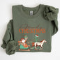 Howdy Christmas, Cowboy Santa, Western, Sleigh, Horse, Country, Xmas Sweatshirt
