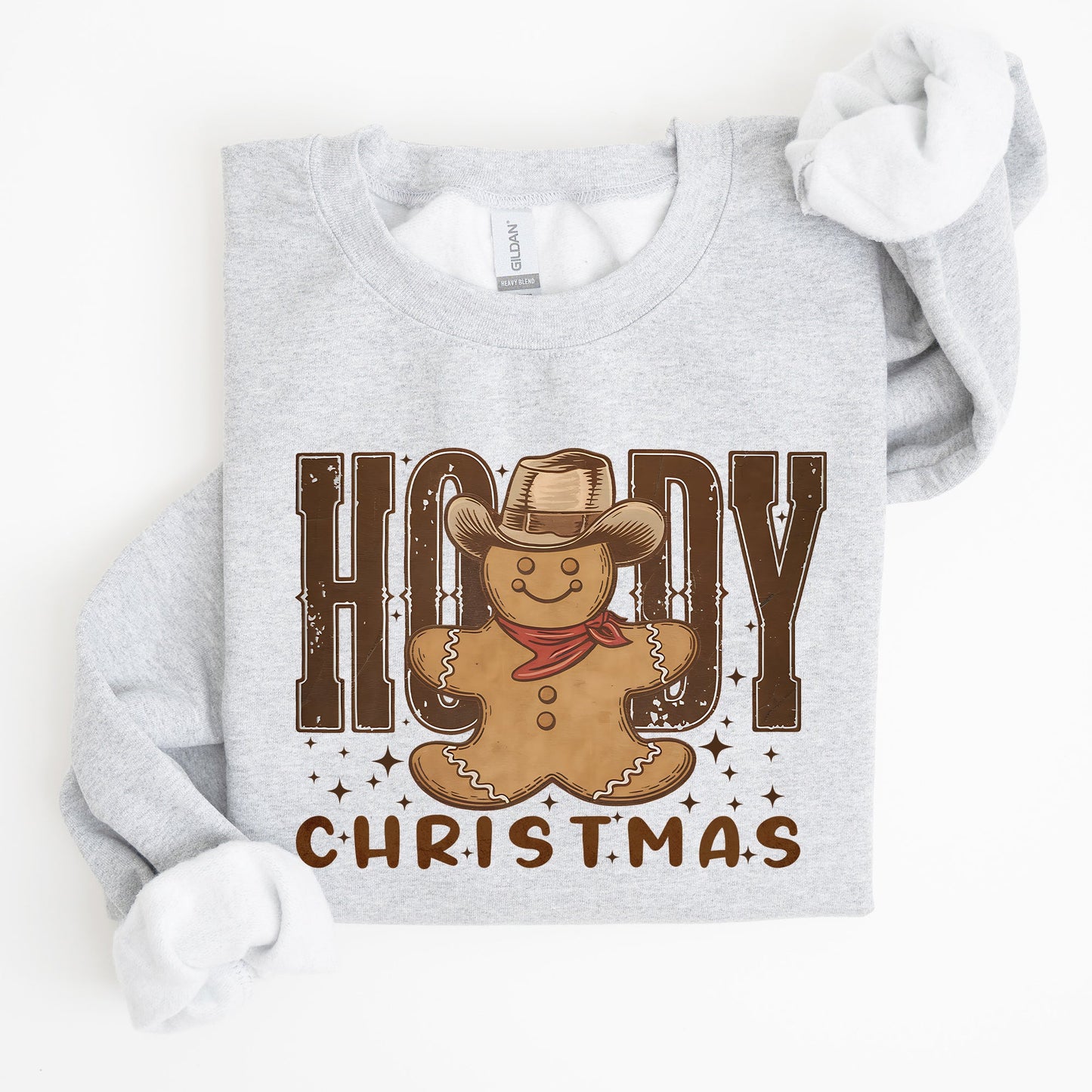 Howdy Christmas, Gingerbread Man, Cowboy Sweatshirt
