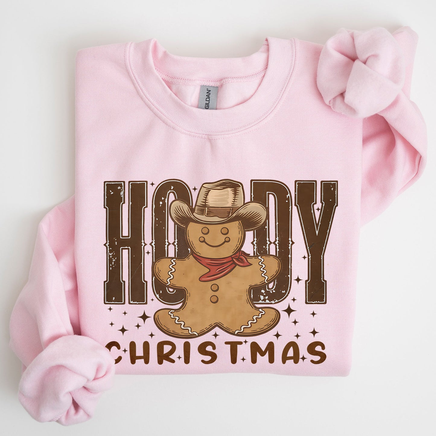 Howdy Christmas, Gingerbread Man, Cowboy Sweatshirt