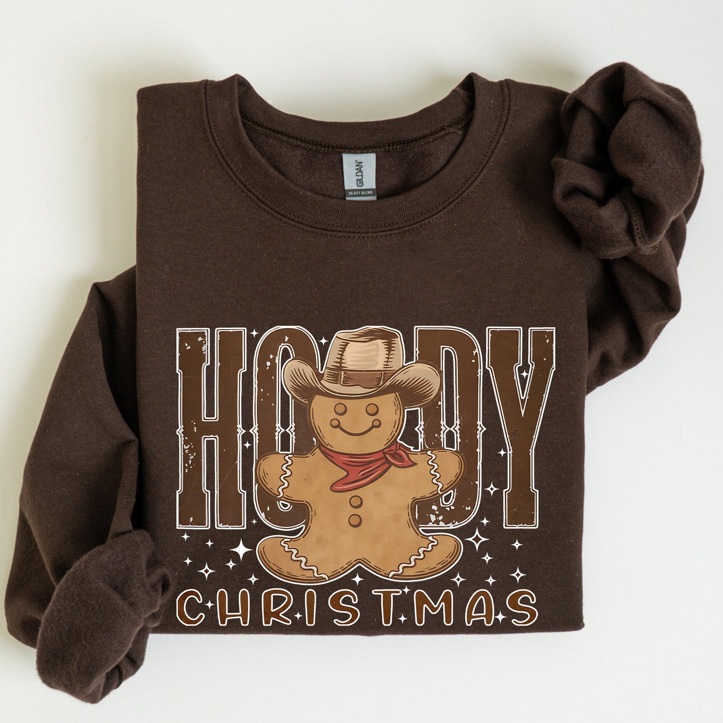 Howdy Christmas, Gingerbread Man, Cowboy Sweatshirt