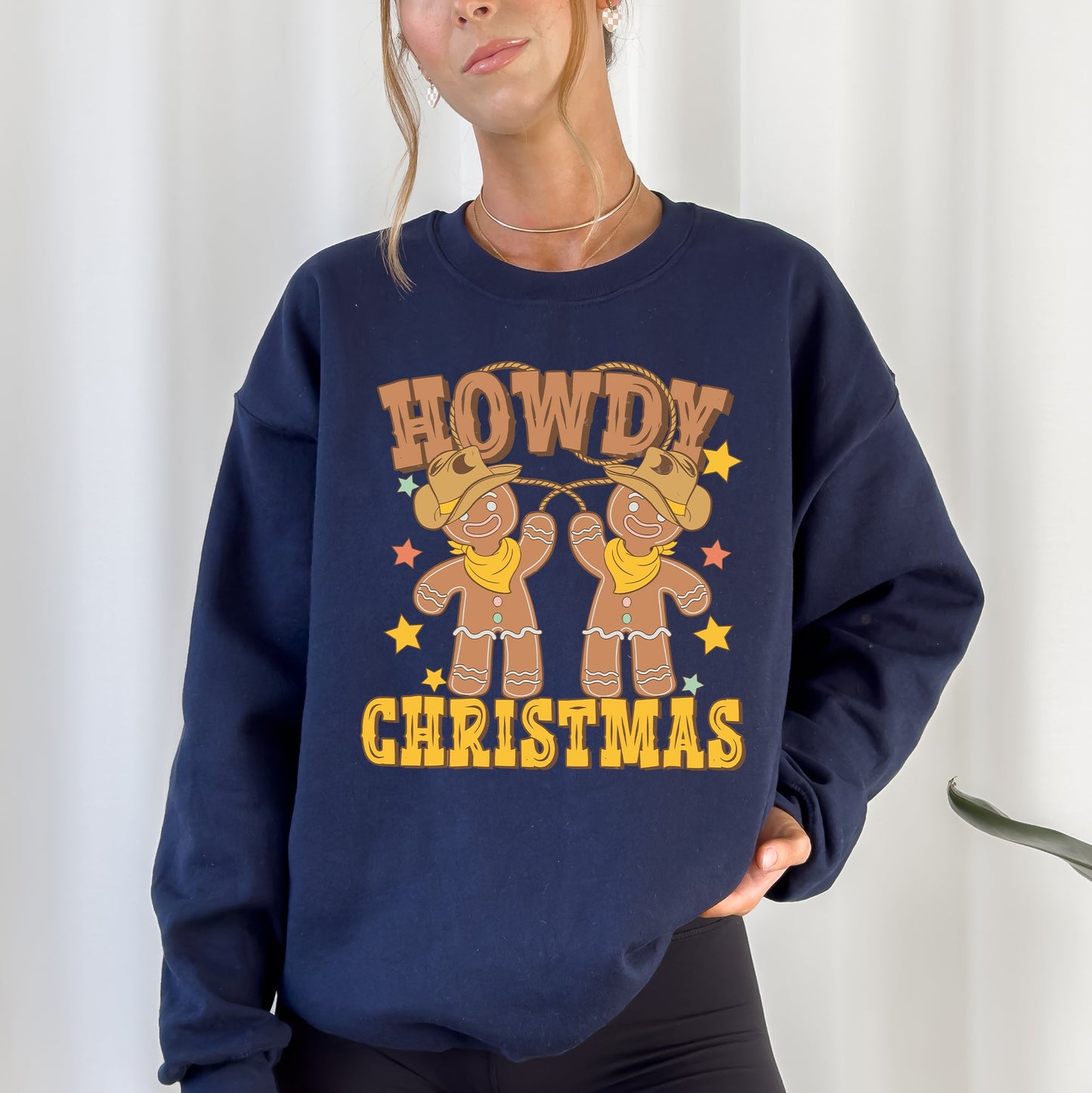Howdy Christmas, Gingerbread Men, Western, Cowboy Sweatshirt