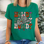 Howdy Christmas, Leopard Print Cowboy Hat, Retro Text Super Soft Tees