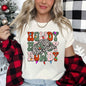 Howdy Christmas, Leopard Print Cowboy Hat, Retro Text Super Soft Tees