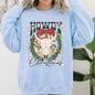 Howdy Christmas, Skull, Western, Cowboy Sweatshirt