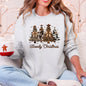 Howdy Christmas, Western, Country, Santa, Christmas Trees Sweatshirt