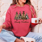Howdy Christmas, Western, Country, Santa, Christmas Trees Sweatshirt