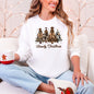 Howdy Christmas, Western, Country, Santa, Christmas Trees Sweatshirt