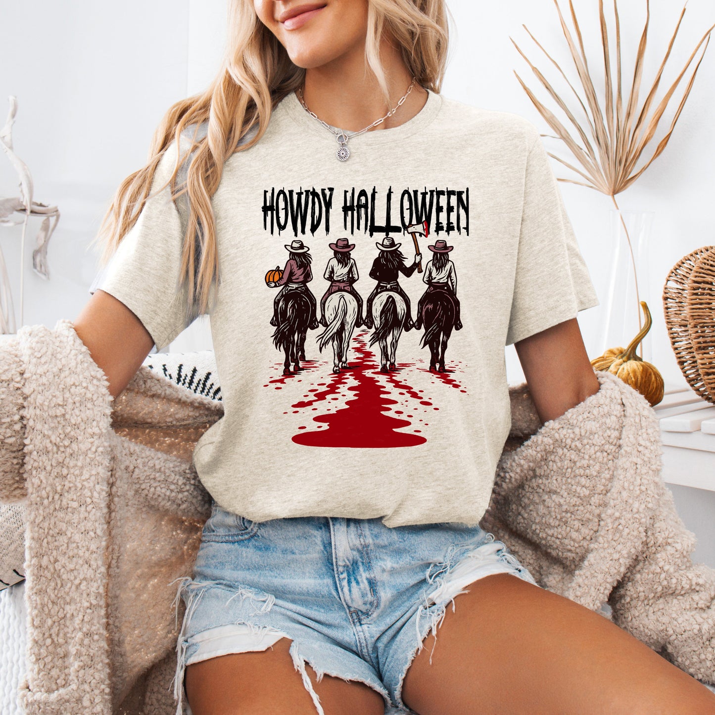 Howdy Halloween, Cowgirls, Western, Spooky, Tshirt