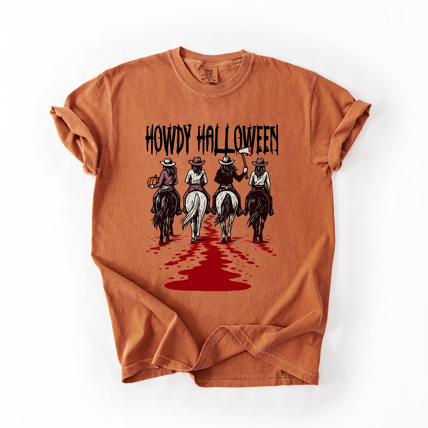 Howdy Halloween, Cowgirls, Western, Spooky, Comfort Colors T-Shirt