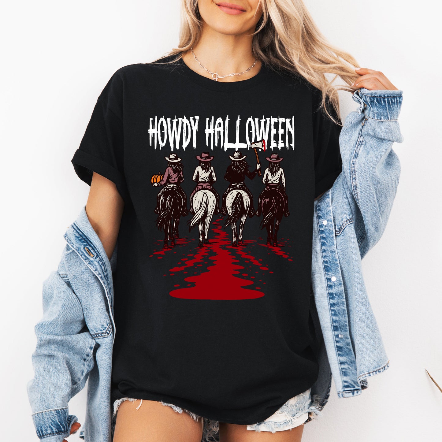 Howdy Halloween, Cowgirls, Western, Spooky, Tshirt