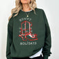 Howdy Holidays, Christmas, Cowboy Boot, Country, Western, Xmas Sweatshirt