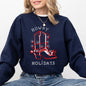 Howdy Holidays, Christmas, Cowboy Boot, Country, Western, Xmas Sweatshirt
